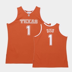 Men's Texas Longhorns #1 Dylan Disu Orange Authentic Jersey 343624-233