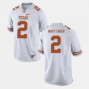 Men's Texas Longhorns #2 Fozzy Whittaker White College Football Jersey 886970-438