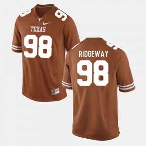 Men's Texas Longhorns #98 Hassan Ridgeway Burnt Orange College Football Jersey 773540-353