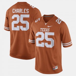 Men's Texas Longhorns #25 Jamaal Charles Orange Alumni Football Game Jersey 475067-305
