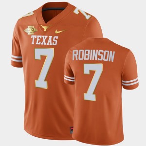 Men's Texas Longhorns #7 Keilan Robinson Orange 2021 Red River Showdown Golden Patch Jersey 718553-356