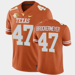 Men's Texas Longhorns #47 Luke Brockermeyer Orange 2021 Red River Showdown Golden Patch Jersey 957303-726