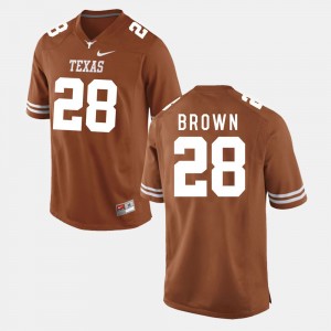 Men's Texas Longhorns #28 Malcolm Brown Burnt Orange College Football Jersey 152637-180