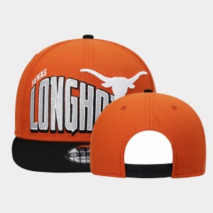 Men's Texas Longhorns Orange Two-Tone Vintage Wave 9FIFTY Snapback Team Logo Hat 787655-769