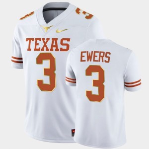Men's Texas Longhorns #3 Quinn Ewers White College Football Jersey 470888-151