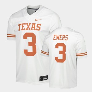 Men's Texas Longhorns #3 Quinn Ewers White Game Jersey 737549-336