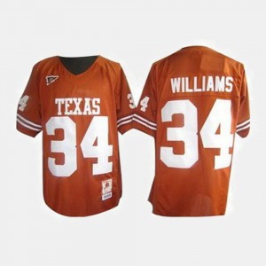 Men's Texas Longhorns #34 Ricky Williams Orange College Football Jersey 951677-148