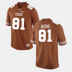Men's Texas Longhorns #81 Sam Acho Burnt Orange College Football Jersey 343309-975