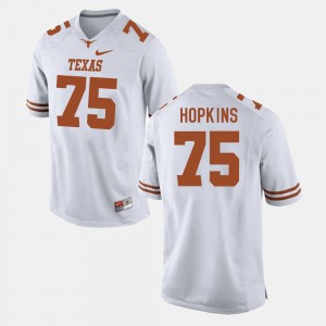Men's Texas Longhorns #75 Trey Hopkins White College Football Jersey 143877-612