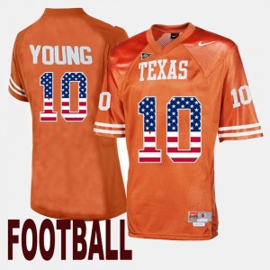 Men's Texas Longhorns #10 Vince Young Orange Throwback Jersey 234797-310