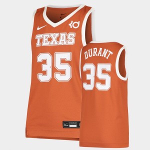 Youth Texas Longhorns #35 Kevin Durant Texas Orange College Basketball Replica Jersey 125624-426