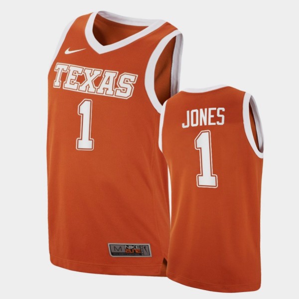 Men's Texas Longhorns #1 Andrew Jones Orange Throwback College Basketball  Jersey 608665-678
